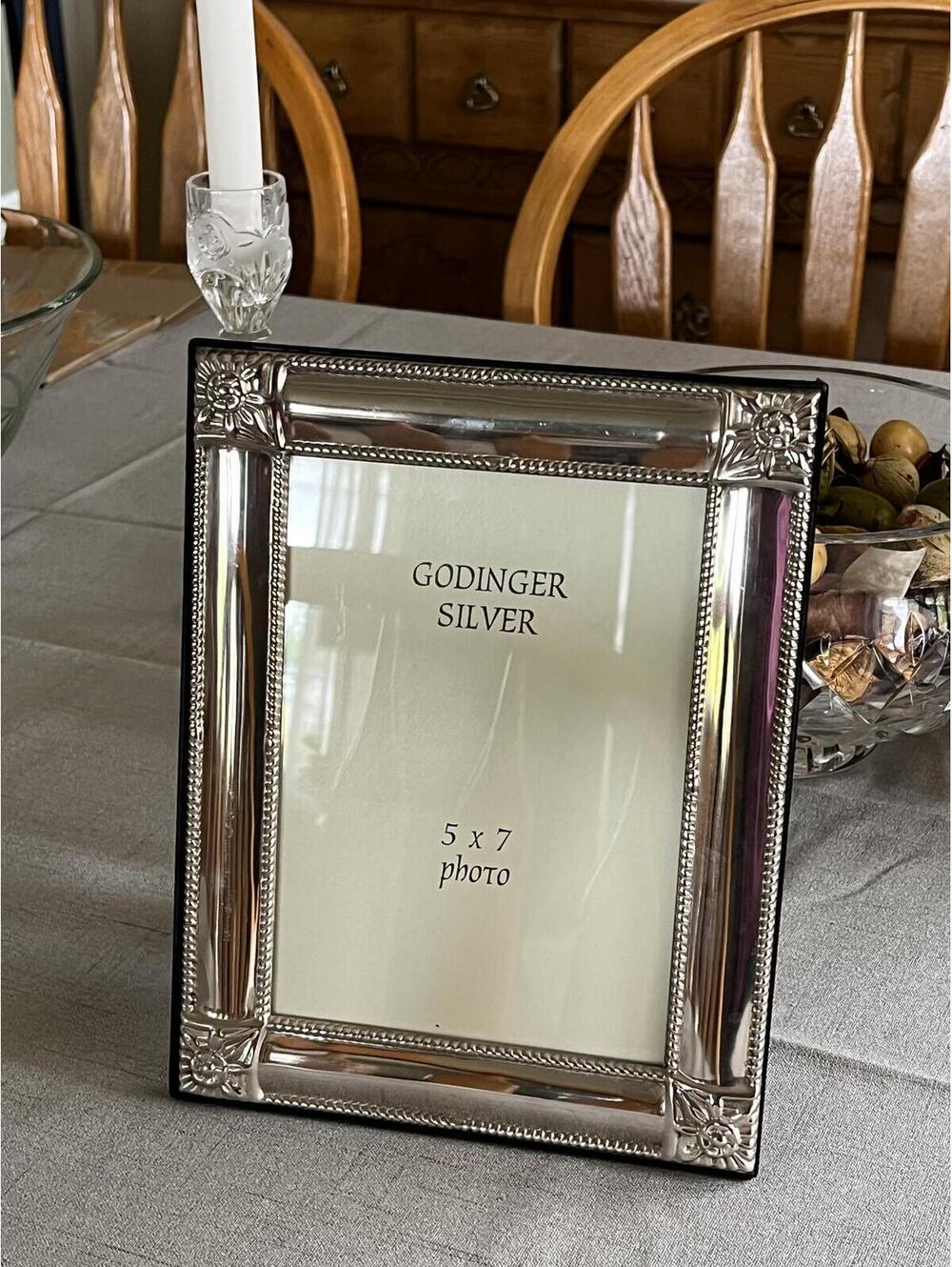 Godinger Silver 5x7 Photo Frame with Ornate Detailing